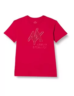 Koszulki i topy damskie - Armani Exchange Damska koszulka, zwijana, z logo, Bloom, Small, Bloom, S - grafika 1