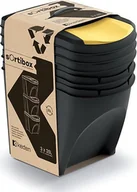 Kosze na śmieci - Kosz na śmieci Prosperplast do segregacji 3 x 25L czarny CEN-80961 - miniaturka - grafika 1