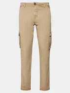 Spodnie męskie - Blend Spodnie materiałowe 20716450 Beżowy Slim Fit - miniaturka - grafika 1