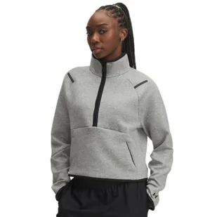 Damska bluza dresowa bez kaptura Under Armour UA Unstoppable Fleece - szara - UNDER ARMOUR - Bluzy damskie - miniaturka - grafika 1