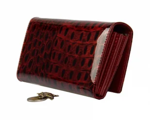 Portfel Damski Skórzany LORENTI Długi Suwak MAX Wewnątrz Skóra Naturalna Lakierowana GD27-RFID-14 9771 CZERWONY LAKIEROWANY - Portfele Portfel Damski Skórzany LORENTI Długi Suwak MAX Wewnątrz Skóra Naturalna Lakierowana GD27-RFID-14 9771 CZERWONY LAKIEROWANY - Portfele - miniaturka - grafika 6