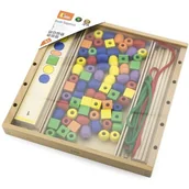 Prace ręczne dla dzieci - VIGA VIGA Drewniana Gra Edukacyjna Nakładanka Logiczne koraliki - wysyłka/odbiór osobisty w ciągu 24h 56182 - miniaturka - grafika 1