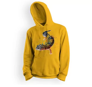 Bluza dziecięca z kapturem gekon lamparci-140 - Bluzy dla dziewczynek - miniaturka - grafika 1