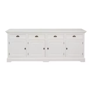 Dekoria Komoda Brighton 4 drzwi + 4 szuflady white 236x55x95cm 005-826 - Komody - miniaturka - grafika 1