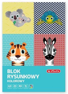 Blok rysunkowy A4/20K kolor Cute Animals (10szt) - HERLITZ - Szkolne artykuły papiernicze - miniaturka - grafika 1