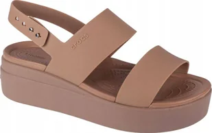 Crocs DAMSKIE SANDAŁY CROCS BROOKLYN LOW WEDGE 206453-2EL NA KOTURNIE - Sandały damskie - miniaturka - grafika 1