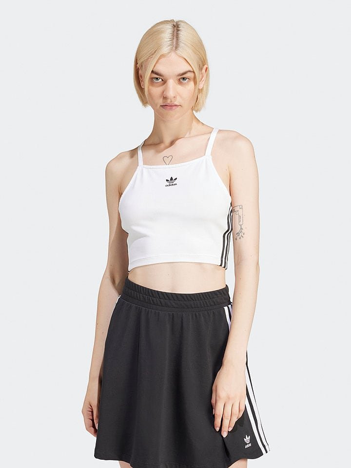 adidas Top w kolorze białym