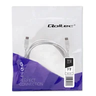 Kable komputerowe i do monitorów - Qoltec Kabel USB 2.0 typ C męski USB 2.0 typ C męski 2m Biały 52346 - miniaturka - grafika 1