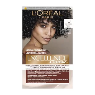 L'Oréal Paris Excellence Universal Nudes 1U uniwersalny Czarny Farba do włosów - Farby do włosów i szampony koloryzujące - miniaturka - grafika 1