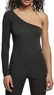 Urban Classics Damskie body z długim rękawem Organic Asymetryczne One Sleeve Shapewear na całe ciało, czarny, XS - Body - miniaturka - grafika 1