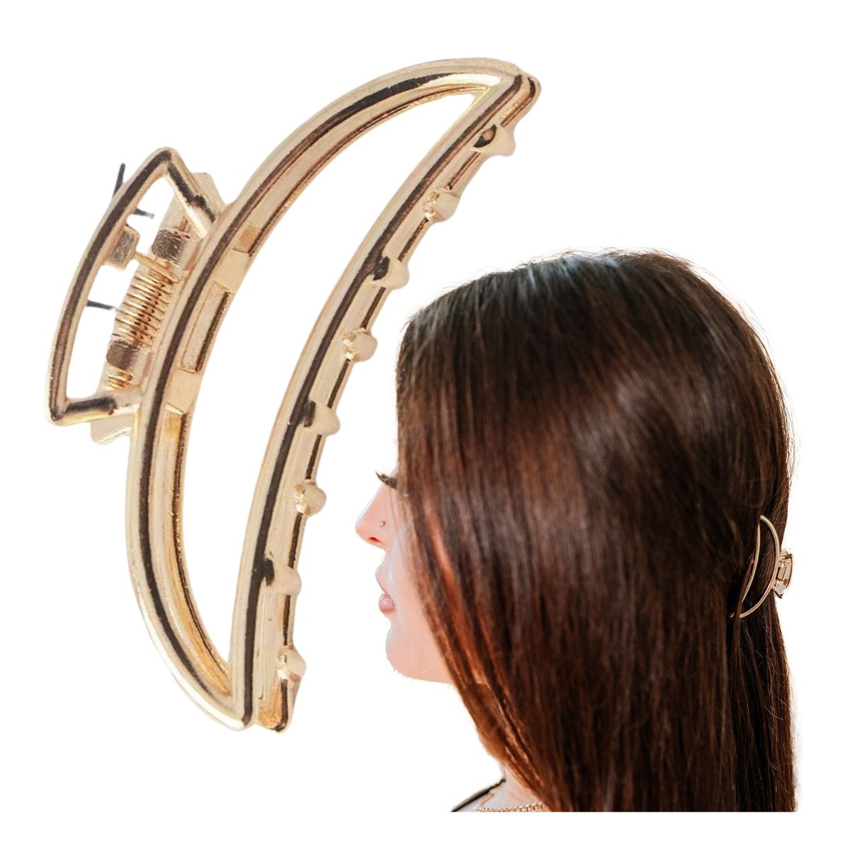 Klamra do Włosów Złota Mała Spinka Francuska Metalowa Lekka i Wytrzymała