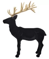 Ozdoby bożonarodzeniowe - Renifer welurowy, czarny, maxi, 63x14x76 cm - miniaturka - grafika 1