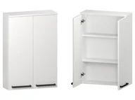 Szafki łazienkowe - Szafka nad Pralkę ATH 60 cm 2D90 - Biały Mat - Uchwyty Czarne Matowe - miniaturka - grafika 1