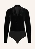 Body - Riani Body Ze Stringami Z Aksamitu schwarz - miniaturka - grafika 1
