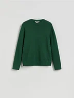 Swetry męskie - Reserved - Bawełniany sweter - zielony - miniaturka - grafika 1