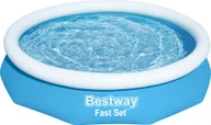 Baseny ogrodowe - Zestaw basenowy naziemny Bestway® Fast Set™ z pompą filtrującą Ø 305 x 66 cm, niebieski, okrągły - miniaturka - grafika 1