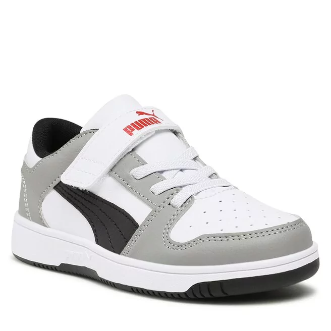 Sneakersy Puma Rebound Layup Lo SL V PS 370492 20 Puma White-Puma Black-Concrete Gray-For All Time Red
