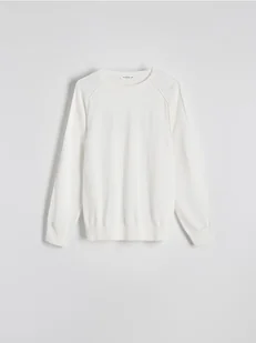 Reserved - Gładki sweter - złamana biel - Swetry męskie - miniaturka - grafika 1
