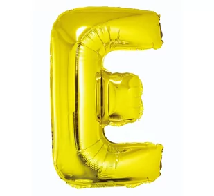 GoDan Balon foliowy, litera E, złoty, 35 cm - Balony i akcesoria - miniaturka - grafika 1