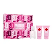 Zestawy perfum damskich - Dsquared2 Wood SET1 Zestaw woda toaletowa 50 ml + mleczko do ciała 50 ml + żel pod prysznic 50 ml - miniaturka - grafika 1