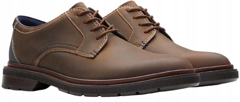 CLARKS BURCHILL DERBY PÓŁBUTY SKÓRZANE BRĄZOWE MĘSKIE 43 16CA