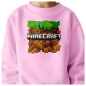 Bluzy dla dziewczynek - BLUZA DZIECIĘCA MINECRAFT 146-152 DLA DZIEWCZYNKI CHŁOPCA JAKOŚĆ - miniaturka - grafika 1