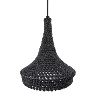 Lampa wisząca z bawełny Mahaka 5181 Shilo hampton pleciona szary - Lampy sufitowe - miniaturka - grafika 1
