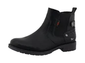 Botki damskie - Mustang 15m0052002 damskie botki, czarne, 40 EU, czarne, 40 EU - miniaturka - grafika 1