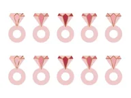 Dekoracje i nakrycia stołu na imprezę - Znaczniki na kieliszki Pierścionki na Wieczór Panieński, 10 szt. - miniaturka - grafika 1