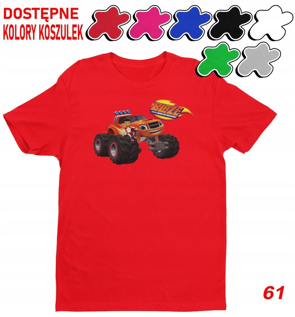 Dziecięca Koszulka Z Nadrukiem Duży Wybór Blaze Maszyny -L 146-152