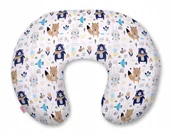 Poduszki do karmienia - Poduszka rogal do karmienia fasolka rozbieralna - misie granatowe - miniaturka - grafika 1