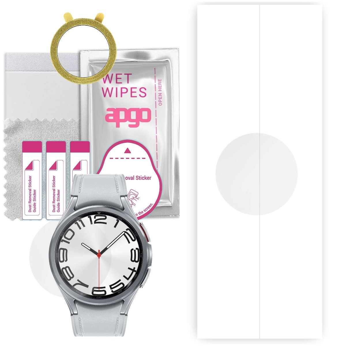 1x Folia hydrożelowa do Samsung Galaxy Watch Classic 6 47mm - apgo Smartwatch Hydrogel Protection Ochrona na ekran smartwatcha