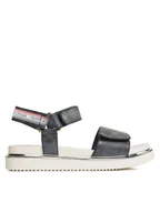 Buty dla dziewczynek - Tommy Hilfiger Sandały Platform Velcro Sandal T3A2-32760-0568 S Granatowy - miniaturka - grafika 1
