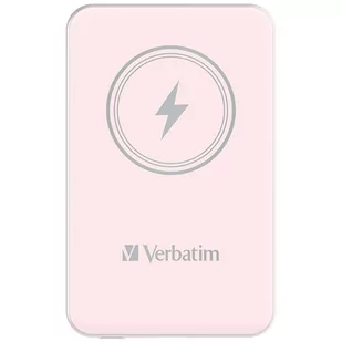 Verbatim Charge 'n' Go Magnetic Wireless Power Bank 5000mAh różowy - Powerbanki - miniaturka - grafika 1