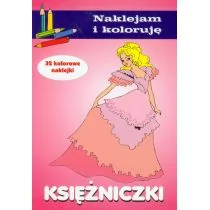 Olesiejuk Sp. z o.o. Anna Wiśniewska Księżniczki Naklejam i koloruję - Baśnie, bajki, legendy - miniaturka - grafika 1