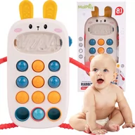 Zabawki interaktywne dla dzieci - Telefon Króliczek Sensoryczny Smartfon Edukacyjny z Dźwiękiem - miniaturka - grafika 1