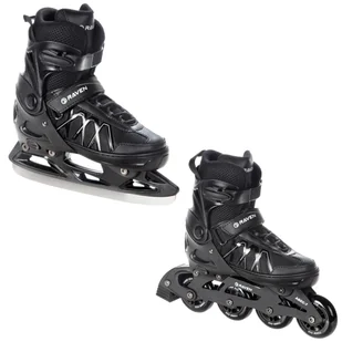 Rolki Łyżwy Figurowe 2w1 RAVEN Expert Black 40-43 - Łyżwy - miniaturka - grafika 1