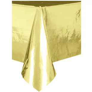 Unique Obrus złoty metaliczny 137 x 274 cm 1 szt U50411 - Dekoracje i nakrycia stołu na imprezę - miniaturka - grafika 2