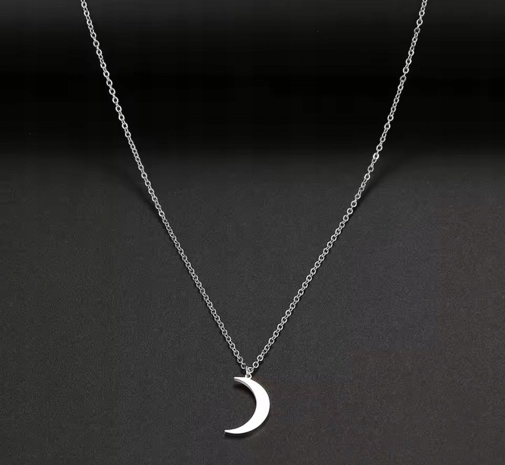 Naszyjnik łańcuszek Z Księżycem Księżyc srebrny Moon prezent