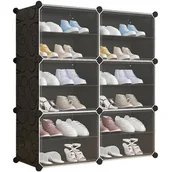 Szafki na buty - Modułowa Czarna Szafka Na Buty F1-A39 - miniaturka - grafika 1