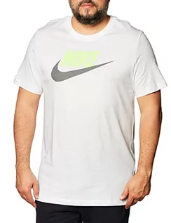 Koszulki męskie - Nike Męski T-shirt Sportswear, biały, czarny, S DB6523 - grafika 1