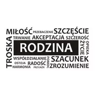 Naklejki na ścianę - Napis na ścianę naklejka 150x75cm wybór koloru cytat - Rodzina - 163 - miniaturka - grafika 1