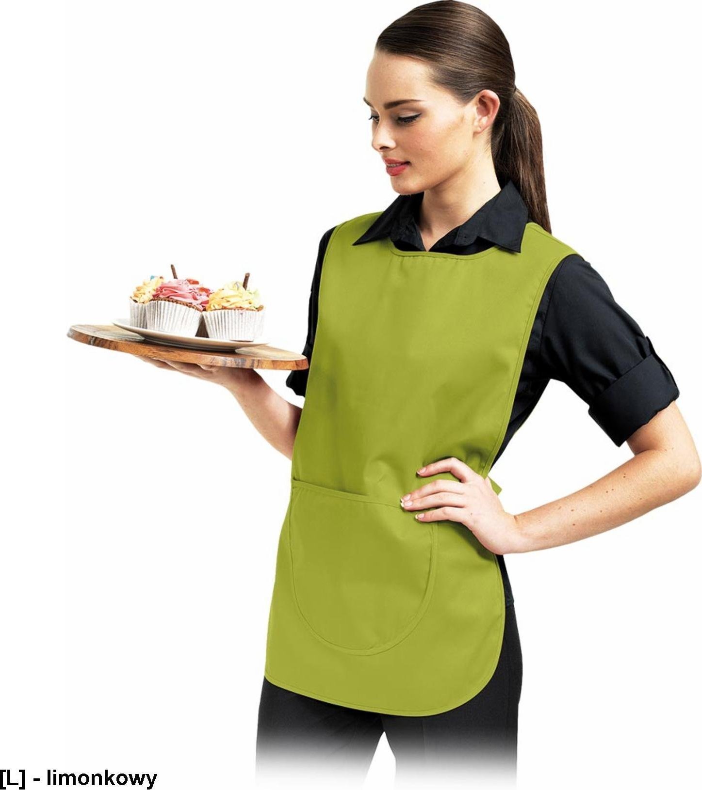 R.E.I.S. TN-1K - tunika dla gastronomi damska z kieszenią - limonkowy 2XL