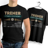 Koszulki męskie - T-Shirt czarny Dla Trenera Na Prezent z Dowolnym Nadrukiem Zdjęciem - miniaturka - grafika 1