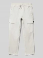 Spodnie i spodenki dla chłopców - Spodnie cargo z prostą nogawką i detalem z logo - miniaturka - grafika 1