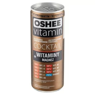 Oshee Vitamin Cocktail Suplement diety napój gazowany o smaku guavy-pomarańczy 250 ml - Napoje energetyczne i izotoniczne - miniaturka - grafika 1
