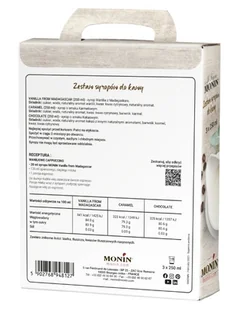 Monin 2x Zestaw kawowy Konesso 3x250 ml karmel czekolada wanilia + Sos WHITE CHOCOLATE 0,5 L 5902768948127 - Śmietanki i dodatki do kawy - miniaturka - grafika 8