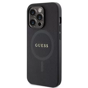 Guess GUHMP14LPSAHMCK iPhone 14 Pro 6.1" czarny/black hardcase Saffiano MagSafe - Etui i futerały do telefonów - miniaturka - grafika 2