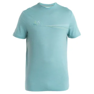 Koszulka męska Icebreaker Men Merino 150 Tech Lite III SS Tee Cadence Paths Rozmiar: XXL / Kolor: jasnoniebieski - Koszulki sportowe męskie - miniaturka - grafika 1
