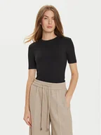 Koszulki i topy damskie - Tommy Hilfiger T-Shirt WW0WW43918 Czarny Slim Fit - miniaturka - grafika 1